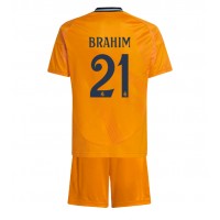 Real Madrid Brahim Diaz #21 Bortaställ Barn 2024-25 Korta ärmar (+ Korta byxor)